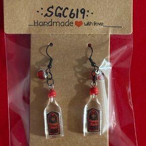 Rumple Minze mini bottle Liquor earrings Alcohol Earrings, bartender jew…